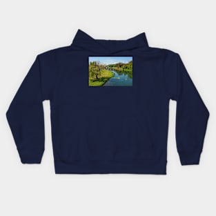 Korana River in Karlovac, Croatia Kids Hoodie